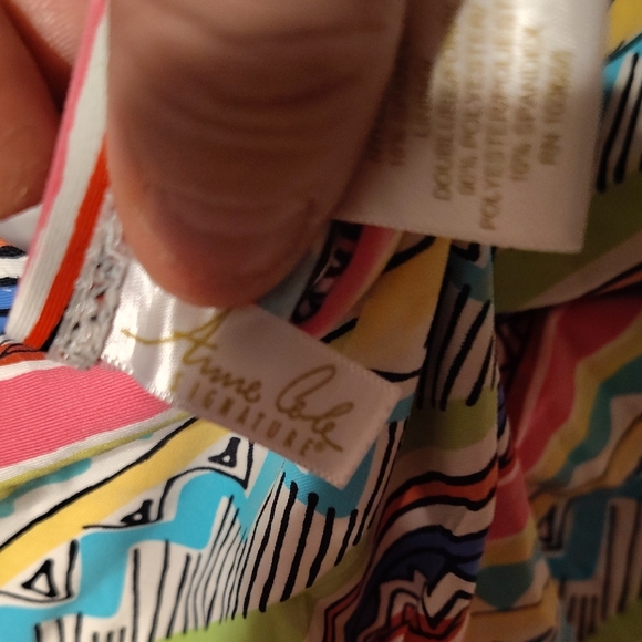 Anne Cole Multicolor Strapless Top - Picture 5 of 5